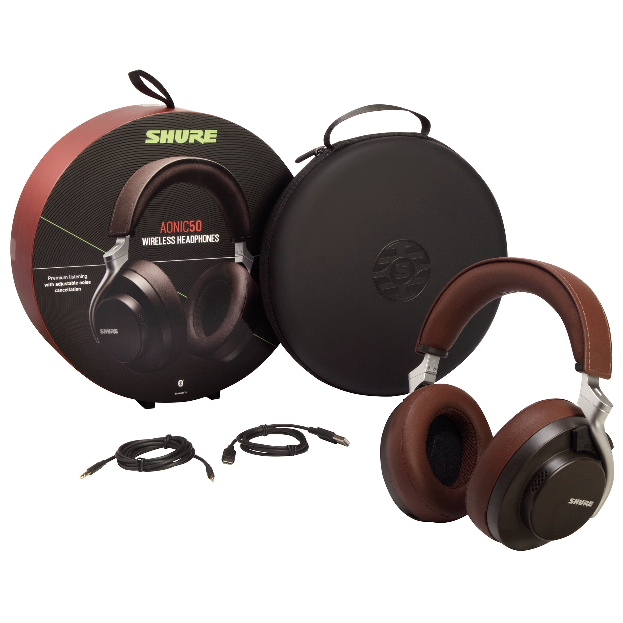 AONIC 50 Wireless Noise Cancelling Headphones (Brown)